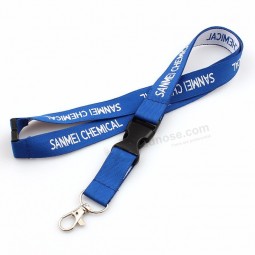 Preço competitivo de alta qualidade cordão de pescoço de poliéster personalizado com fivela de desconexão