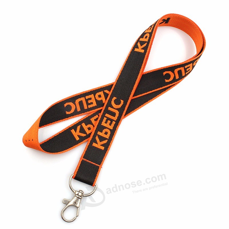 Cheap polyester Printed logo Custom lanyards with metal Hook for Event