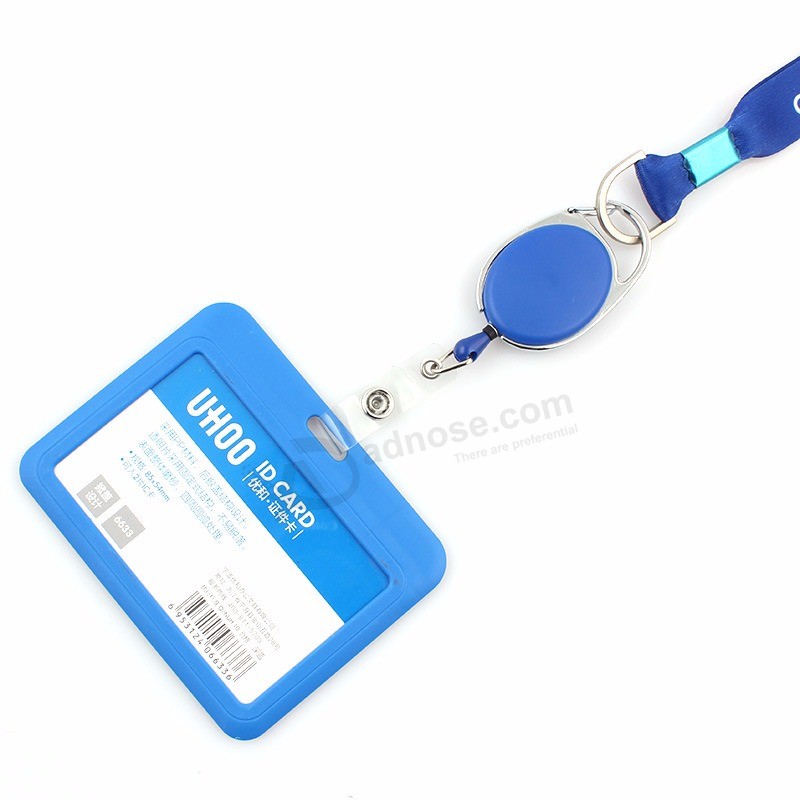 2019 New Design Customized Available ID Badge Holder with Lanyard/Reel Badge