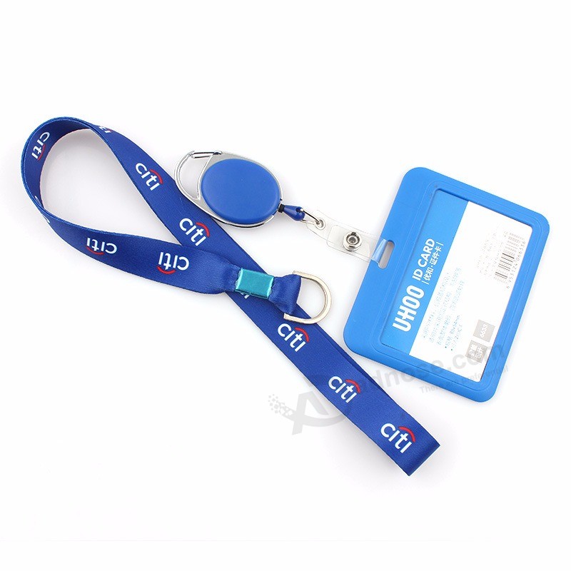 2019 New Design Customized Available ID Badge Holder with Lanyard/Reel Badge
