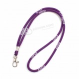 modische schmale Größe gute Qualität billige Rundschnur Webstoff Lanyards Schlüsselanhänger