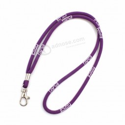 modische schmale Größe gute Qualität billige Rundschnur Webstoff Lanyards Schlüsselanhänger