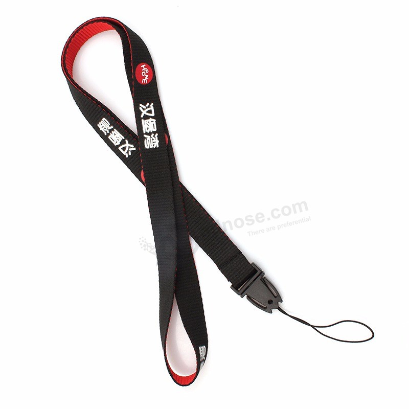 Wholesale Custom Logo Printed Food Grade Coffee Thick Lanyards for Keys