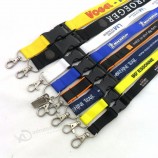 superieur intrekbaar op maat gemaakt neksleutelkoord, aangepast polyester lanyard sleutelhanger geweven lanyard