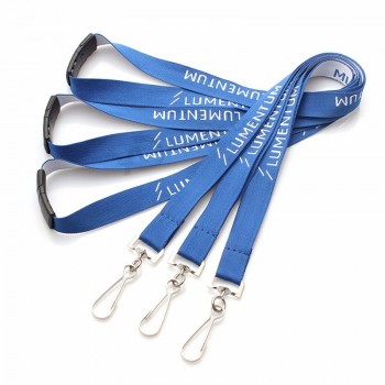 hoogwaardig bedrukt lanyard logo met metalen veiligheidshaak