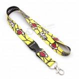 Cheap Funny Holder Printed Polyester Lanyard with Custom Lanyards Logo and No Minimum Order