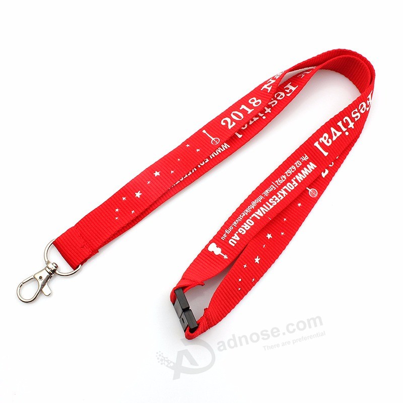 High quality Factory supply Polyester school Lanyard with Good metal Hook