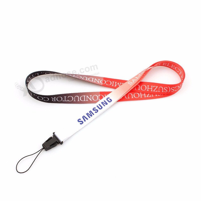 Hot sale Printed your Own logo Heat transfer Polyester neck Lanyard with Sample Free