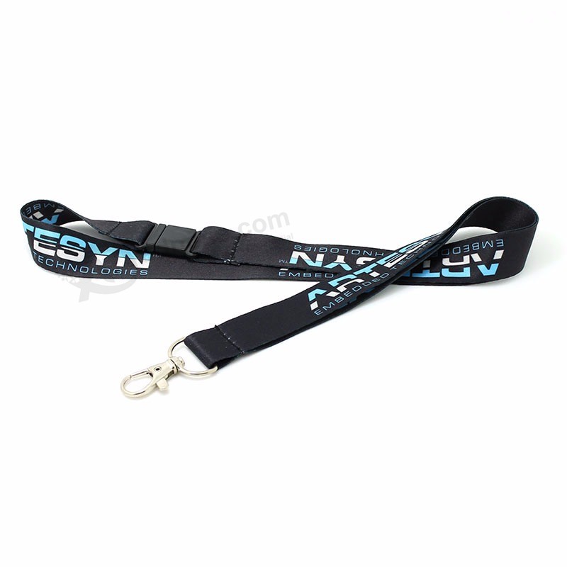 Promotion Cheap Polyester Printing Silk Screen Lanyard Custom with Metal Clip for Exhibition Gift