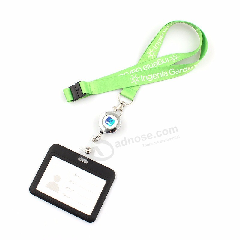 Groothandel Topkwaliteit Custom polyester lanyard voor ID-kaart Badgehouder