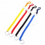 Novo chaveiro de bobina retrátil colorido bobina de mola chaveiro
