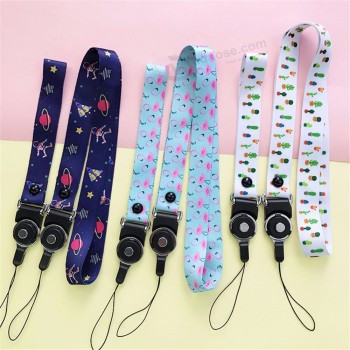 1pc nouveauté Cactus Flamingo Sangle de cou Longe Porte-carte rétractable pour flash USB