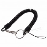 Porte-clés à fermoir mousqueton pivotant en fil rétractable personnalisé