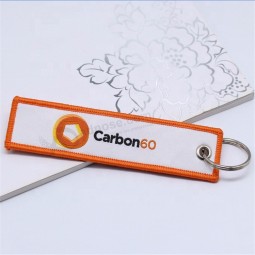 Flugzeug Stoff Key Tags Hochzeit Souvenir Stickerei gewebt Schlüsselanhänger