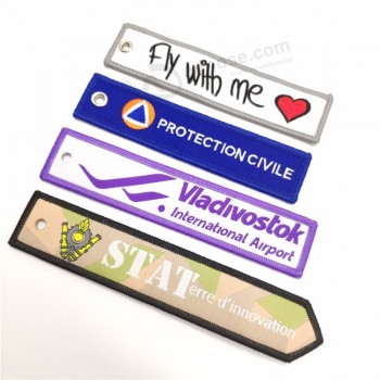 logo de marque personnalisé broderie promotion vol porte-clés porte-clés