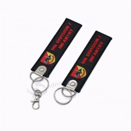 다채로운 조종사 직물 수화물 꼬리표 지퍼 비행 승진 eychain에 의하여 길쌈되는 keychain