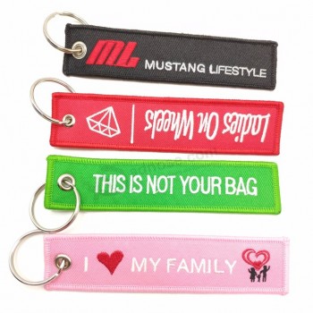 Porte-clés en tissu d’équipage de vol Porte-clés sans broderie MOQ