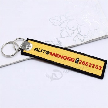 Custom Fabric Embroidery Crew Keychain Personal Design Embroidery Keychain