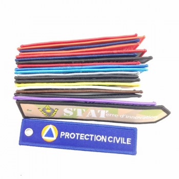Custom fabric key tag keychain promotional fabric keychain custom