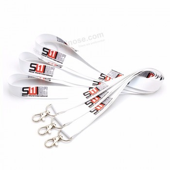 groothandel gepersonaliseerde polyester sublimatie lanyard met logo op maat