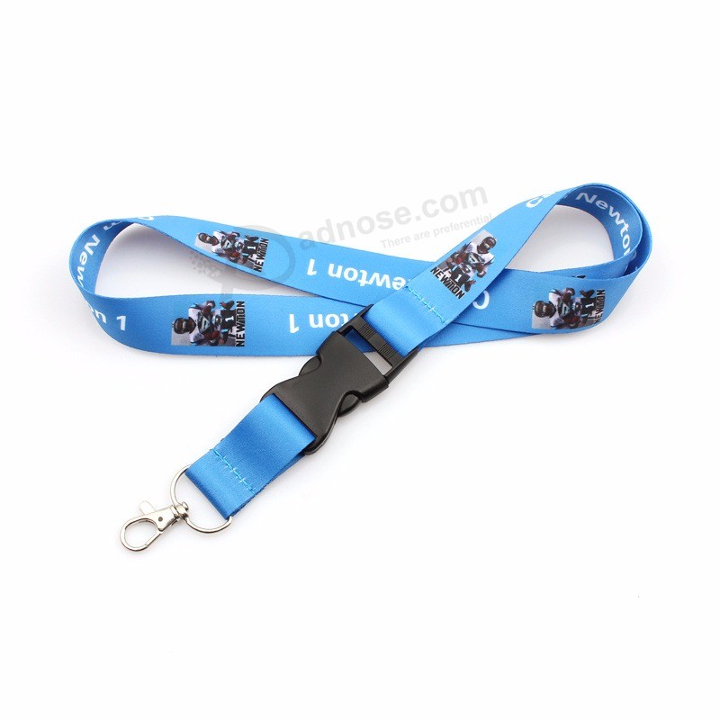 Factory custom Cheap sublimation Printing polyester Lanyard with Breakaway Buckle
