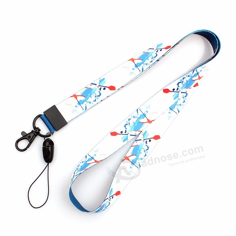 Personalized Heat Transfer Printing Lanyard Keychain with Hook