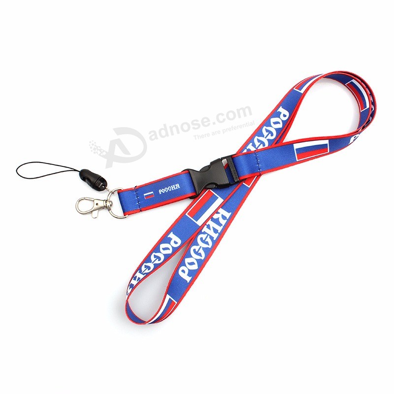 Factory Custom Cheap Sublimation Printing Event Lanyard with Breakaway Buckle