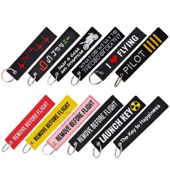 Porte-clés porte-clés en broderie personnalisée pour voiture et moto