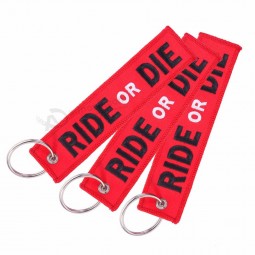 Double Sided Flight tissé porte-clés tissé porte-clés avec votre propre logo