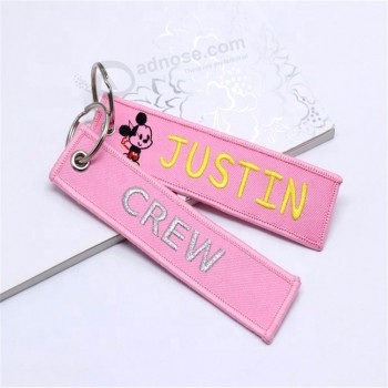 Porte-clés Logo personnalisé Porte-clés tissé Fashion Choice Porte-clés tissé personnalisé