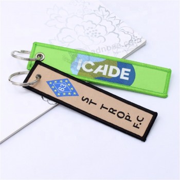 Porte-clés brodé Porte-clés en tissu perconalisé Porte-clés Logo imprimé Porte-clés tissé