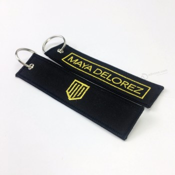 Porte-clés en tissu brodé personnalisé d’approvisionnement direct d’usine