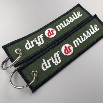 Logo de marque 3D nom broderie étiquette porte-clés pour promotionnel
