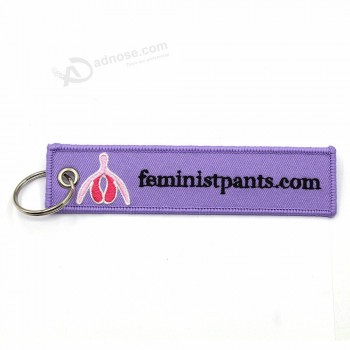 Mode Multicolore Polyester Brodé Logo Porte-clés