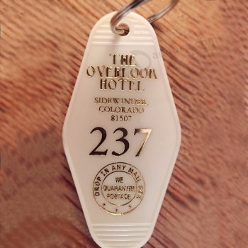 ouro branco 'estilo gótico' O brilho inspirado ignorar hotel keytag navios 1418