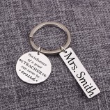 Engraved Customized Name Special Gifts Keyring From Students The Influence Of A Great Teacher Can Never Be Erased Keychain Tag