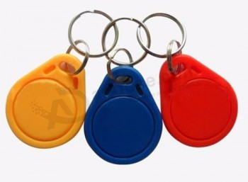 RFID 13.56mhz IC leer y escribir tarjeta Tag token keyfob keytag keychain (azul rojo amarillo 1000pcs)