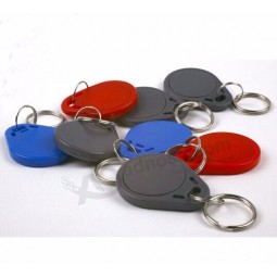 100pcs lot Proximité 125Khz porte-clés rfid T5577 Porte-clés réinscriptible, avec couleur bleue, peut en option gris / rouge / noir ou jaune