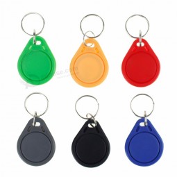 10 개 rfid 키 태그 13.56 백만 헤르쯔 IC 키 fobs 열쇠 고리 NFC 태그 iso14443a MF Nfc 액세스 제어 키 카드 토큰