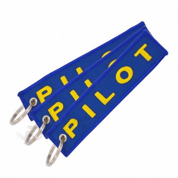 personalizzato tag chiave vuota tag rock portachiavi portachiavi rettangolo ricamo poliestere