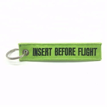 Fashion Design Custom Logo Embroidery Keychain