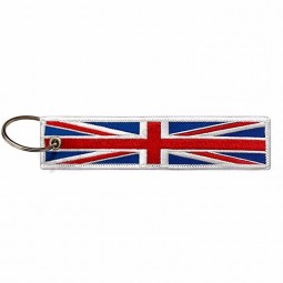 entwerfen Sie Ihren eigenen kundenspezifischen Stickereiland-Logo keychain
