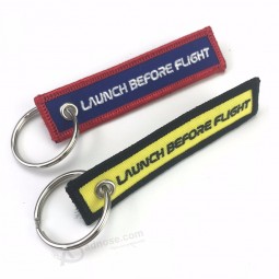 Hot Sale embroidery poly key tag key chain custom chain