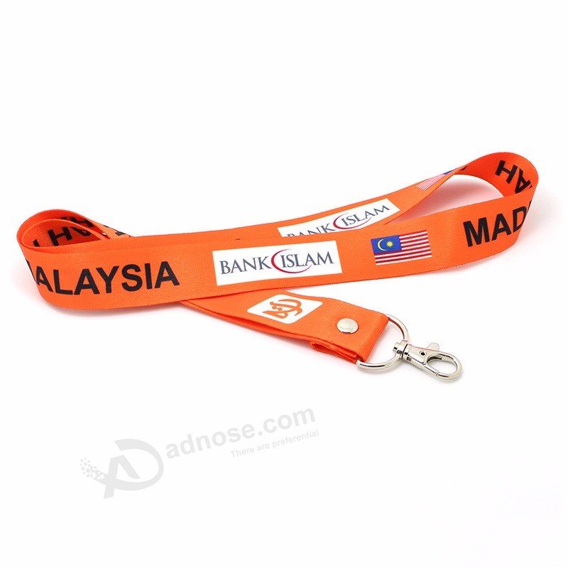 Custom Dye Sublimation Printing Single Neck Lanyard