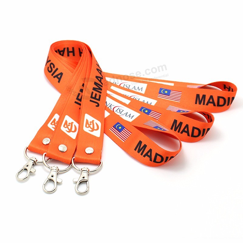 Custom Dye Sublimation Printing Single Neck Lanyard