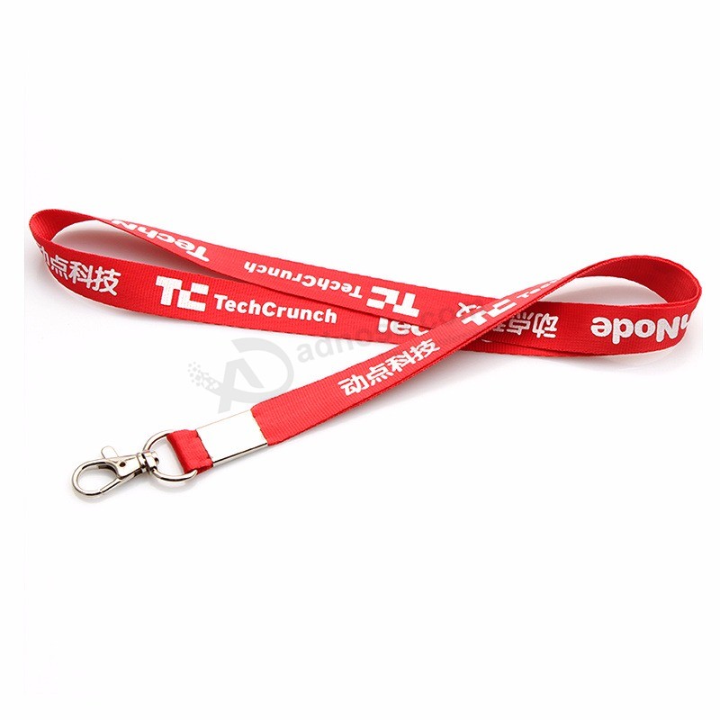 High-End Thick Polyester Silk Screen Lanyard with Custom Logo