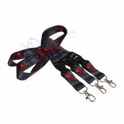 benutzerdefinierte Marke Logo Sublimationsdruck Polyester ID Kartenhalter Hals Lanyard für Werbeartikel