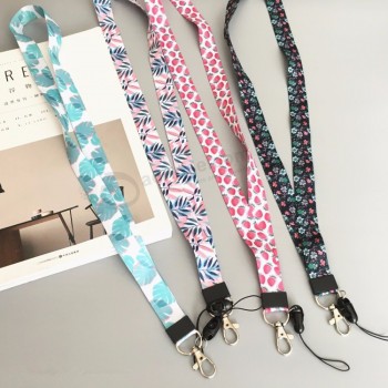 benutzerdefinierte schwarze Lanyard Keychain Print Logo Lanyards