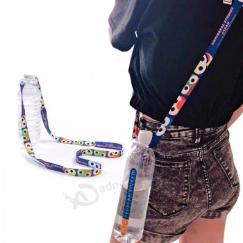 Sangle d’épaule personnalisée Bouteille de boisson Sangle Bouteille d’eau Boucle Lanière Portable