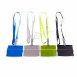 porta carte d'identità di alta qualità e cordino in stile trasversale trasparente in plastica trasparente con nome identificativo